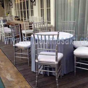 sewa kursi tiffany silver