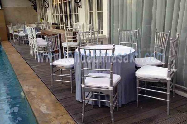 sewa kursi tiffany silver