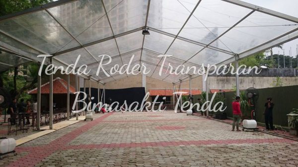 SEWA TENDA RODER TRANSPARAN