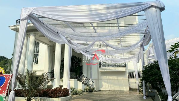 sewa tenda, transparan dekor