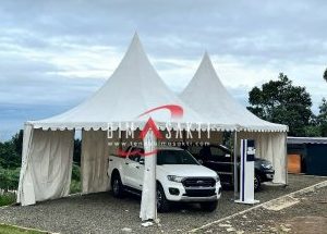 Sewa tenda Sarnafil Jakarta – Tenda Bimasakti menyediakan tenda elegan untuk pameran, bazar, dan event perusahaan.