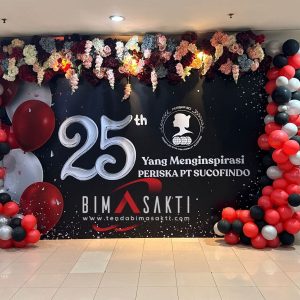 Backdrop dekorasi event kantor oleh Tenda Bimasakti Jakarta