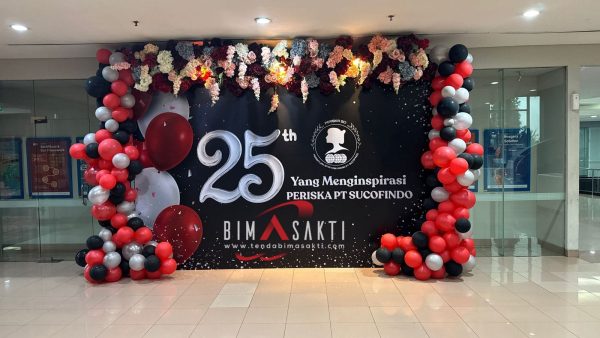 Backdrop dekorasi event kantor oleh Tenda Bimasakti Jakarta
