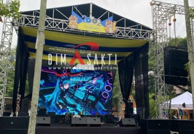 Sewa panggung rigging Jakarta – panggung outdoor modular full rigging untuk event besar