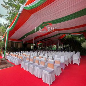 Sewa tenda serut elegan Jakarta untuk wedding dan event perusahaan