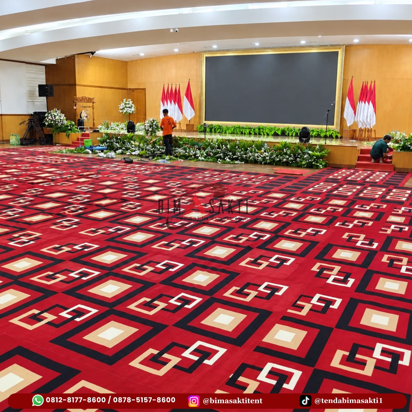 Karpet permadani minimalis untuk dekorasi acara Jakarta