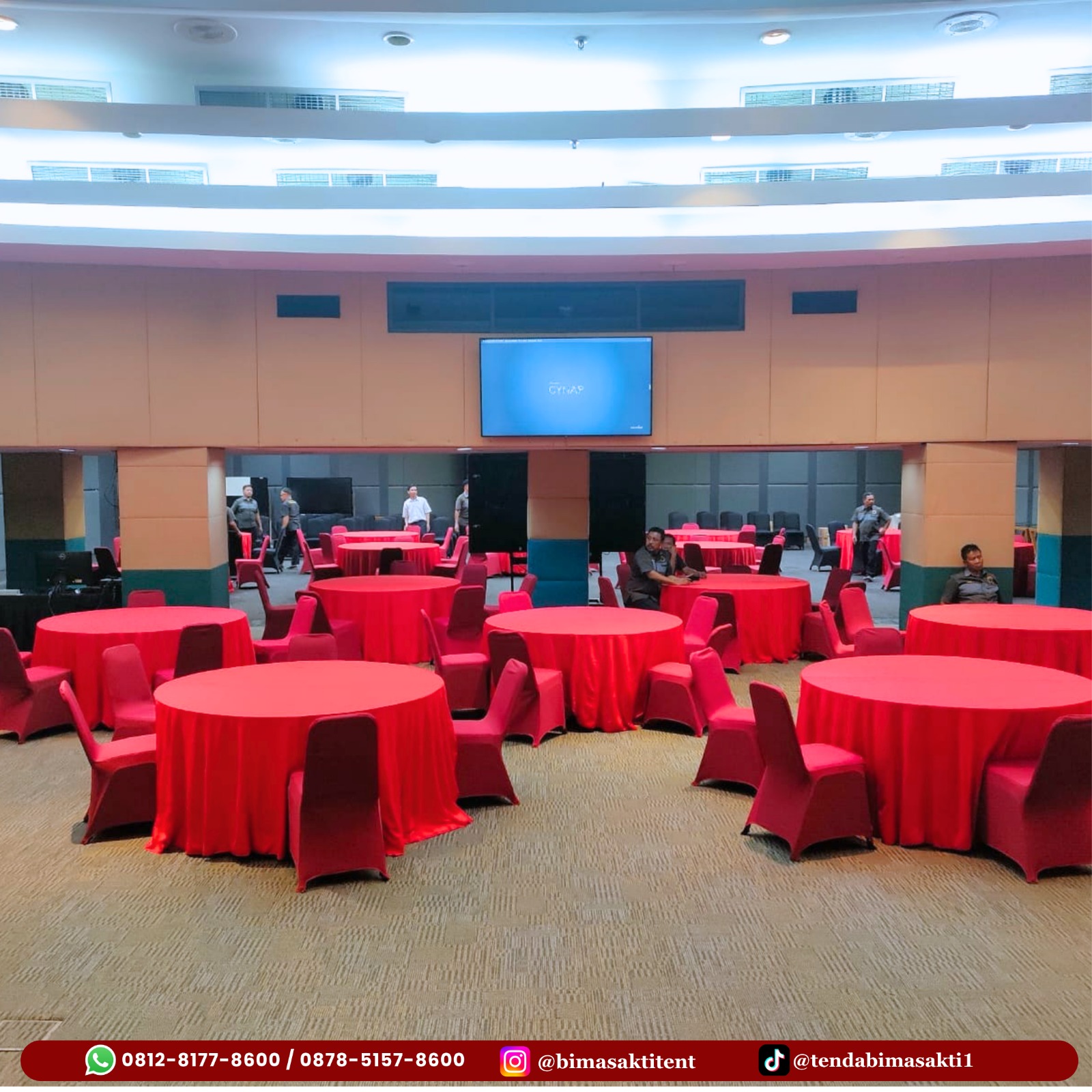 Sewa meja bulat 120 cm Jakarta untuk acara dan event