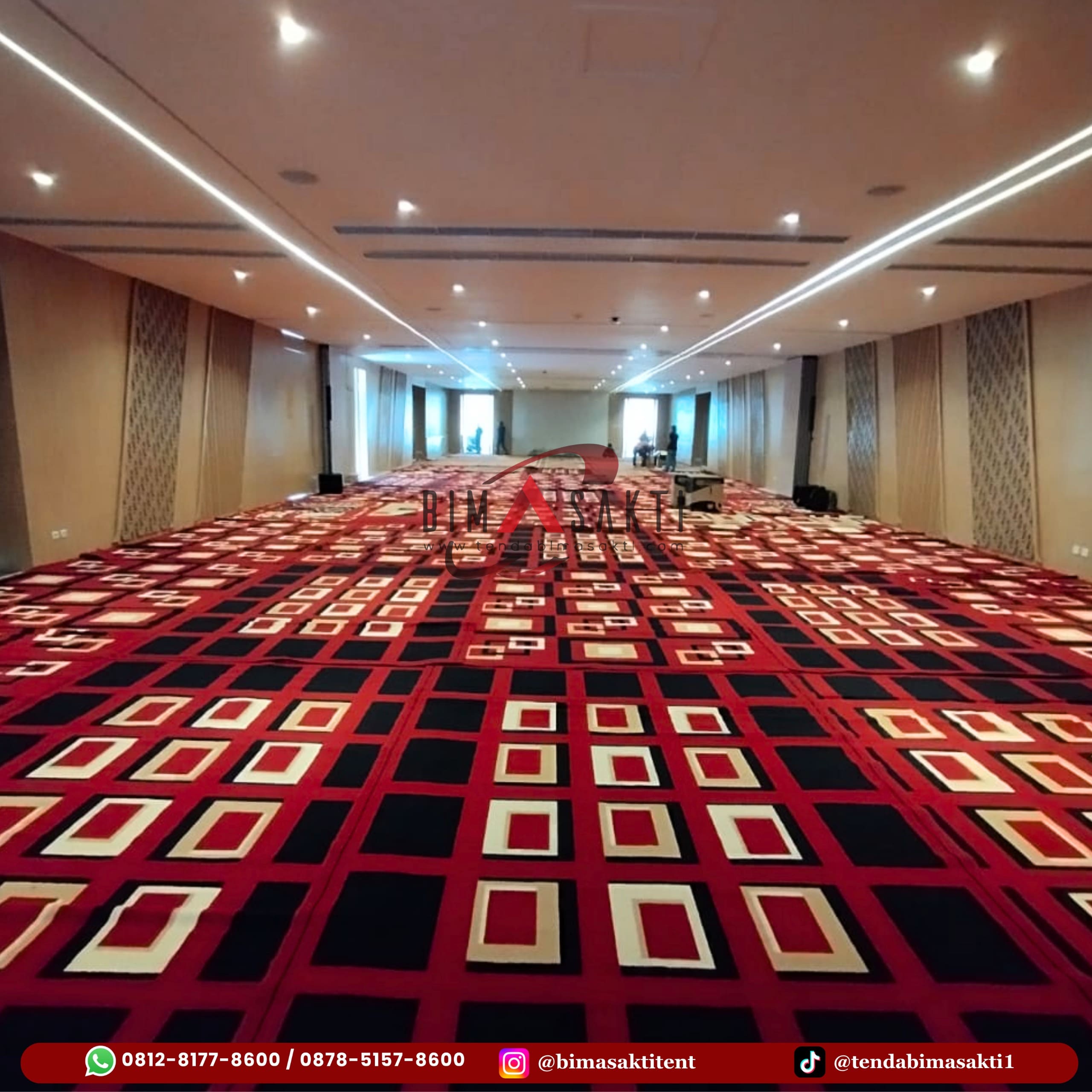 Karpet permadani motif minimalis untuk dekorasi acara