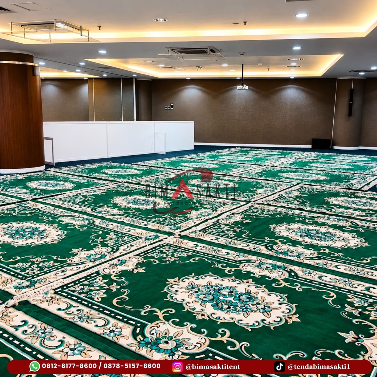 Sewa karpet permadani hijau Jakarta