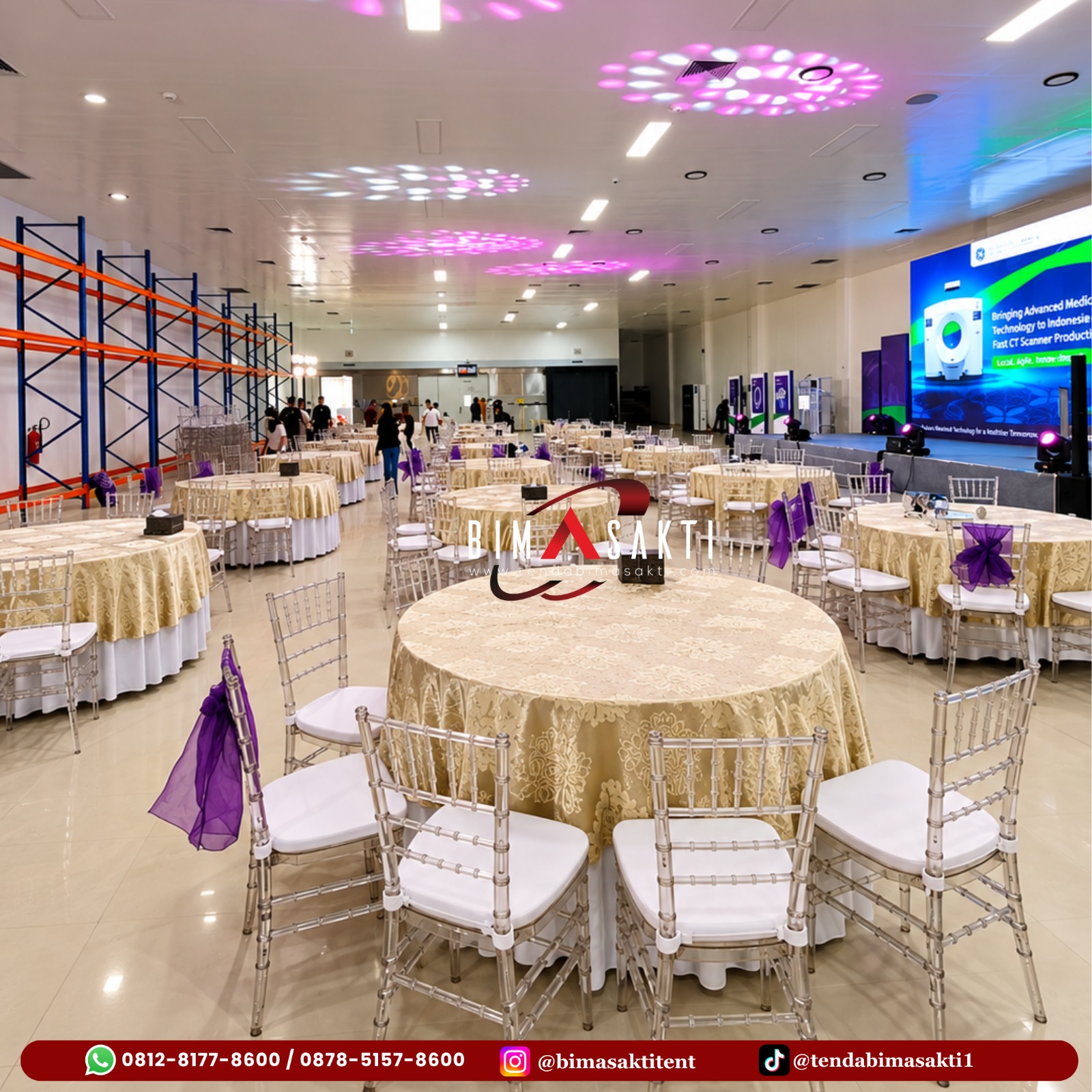 Jasa sewa kursi Tiffany acrylic untuk acara pernikahan, pesta, dan event elegan